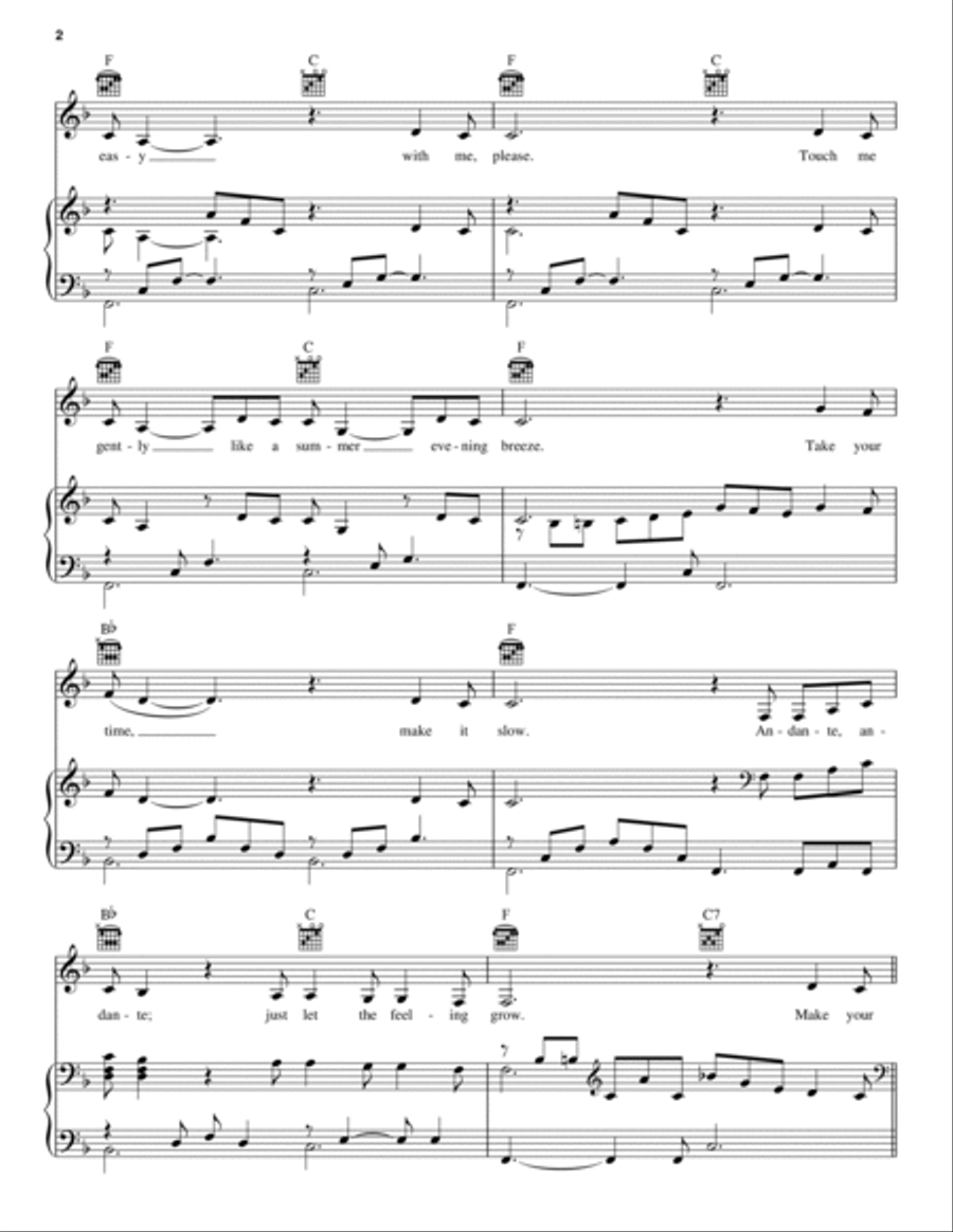 Andante, Andante (from Mamma Mia! Here We Go Again) Piano, Vocal, Guitar scores gallery preview page 2