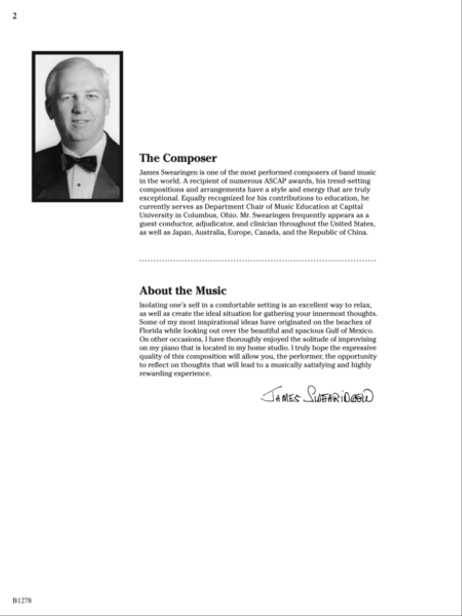 In Quiet Times: Score In Quiet Times: Score Concert Band scores gallery preview page 2