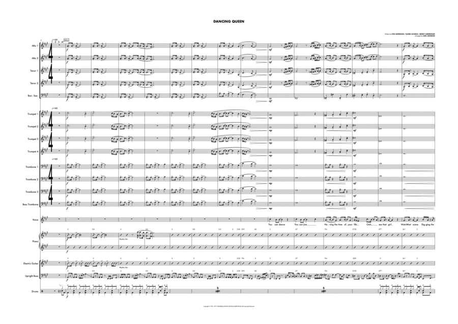 Dancing Queen Jazz Ensemble scores gallery preview page 1