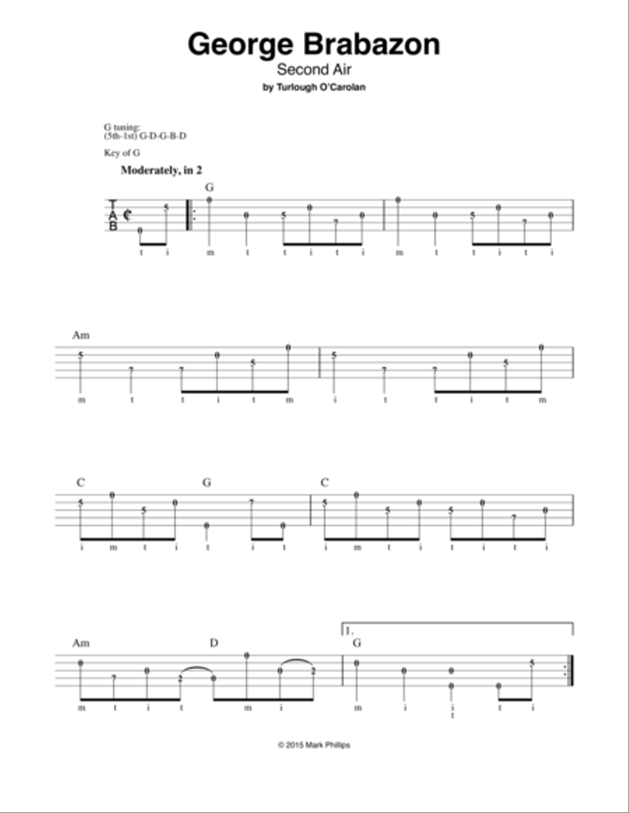 George Brabazon, Second Air Banjo scores gallery preview page 1