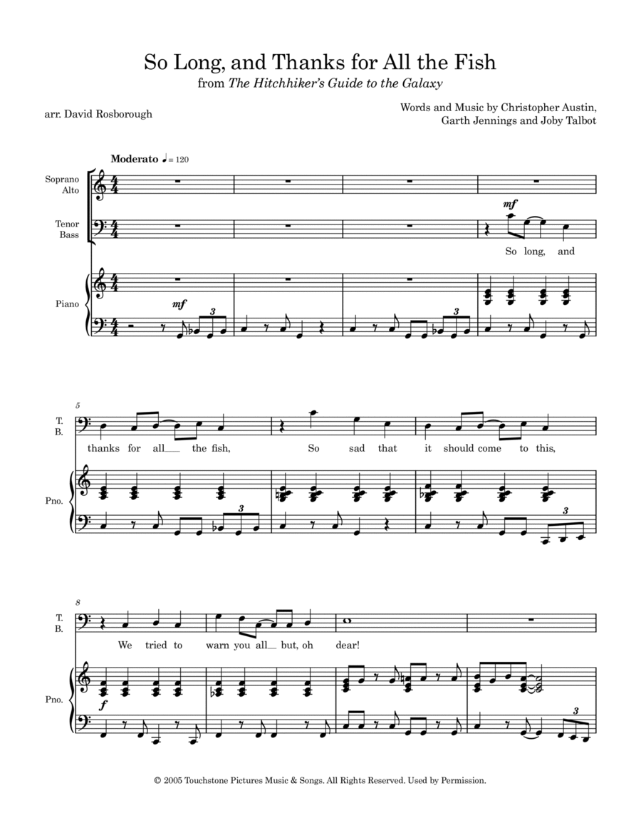 So Long And Thanks For All The Fish Divisi scores gallery preview page 1