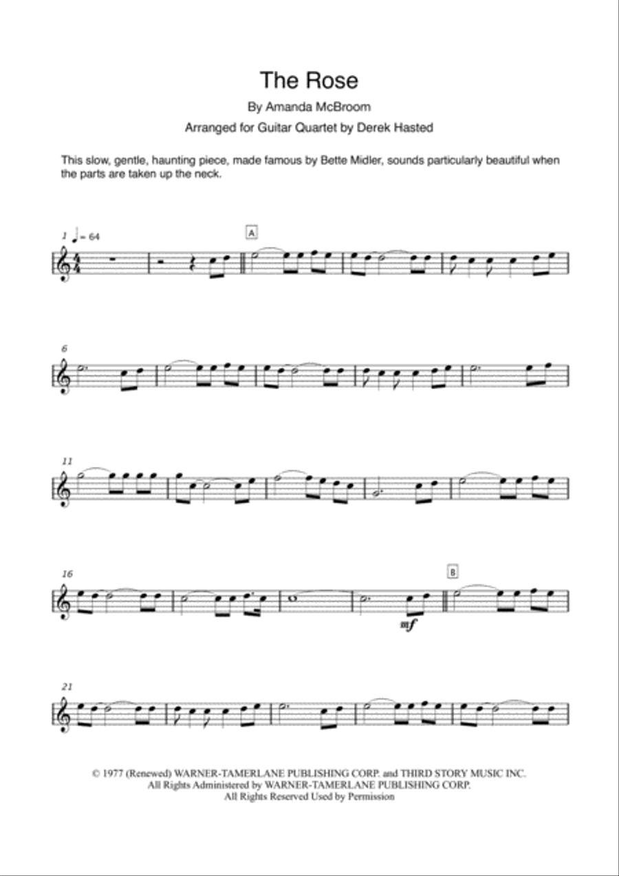 The Rose Guitar Ensemble scores gallery preview page 3