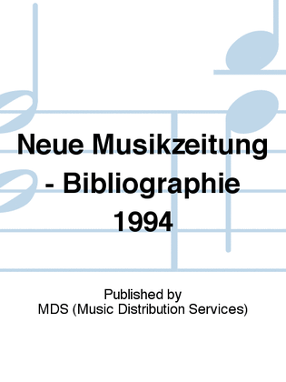 neue musikzeitung - Bibliographie 1994