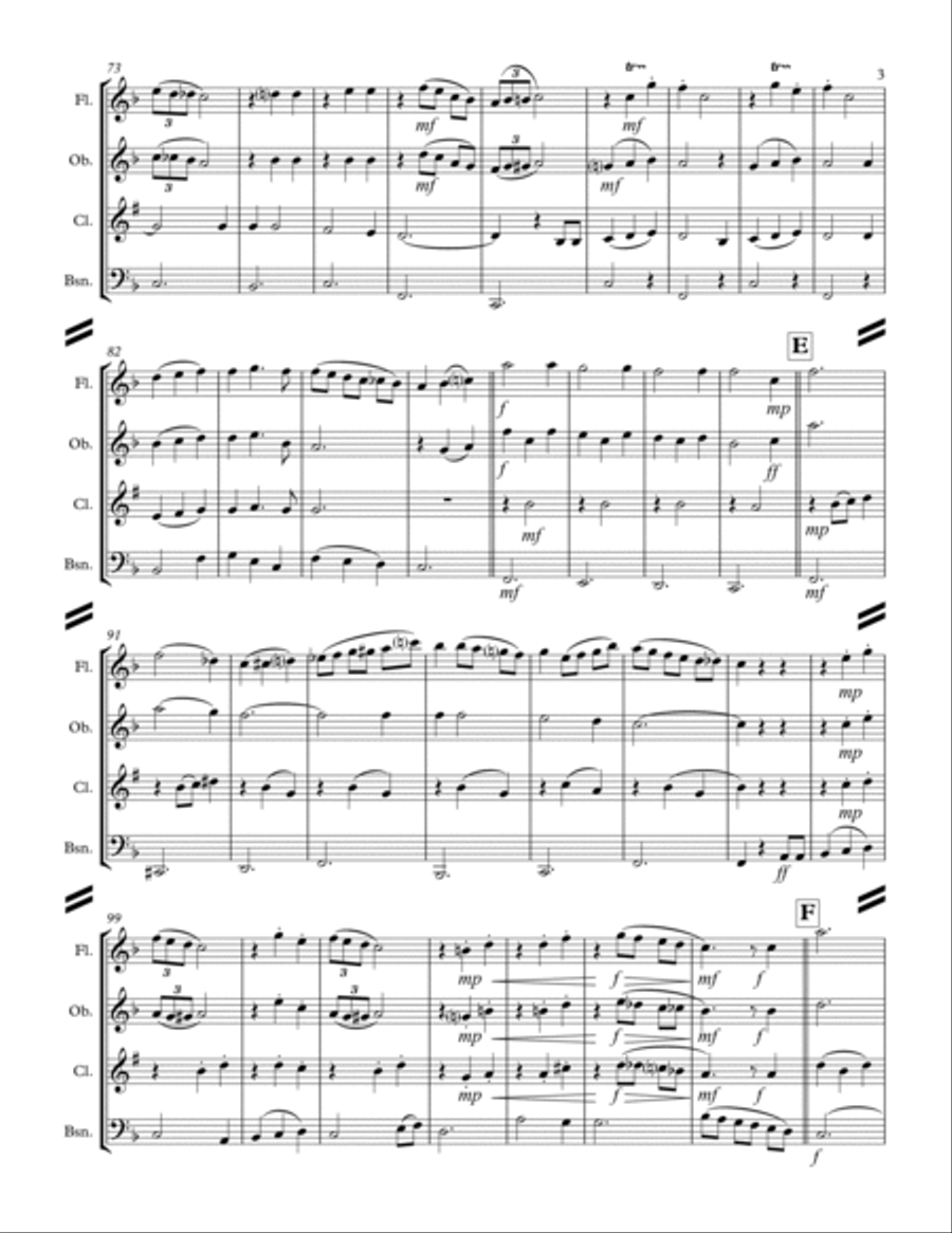Irish Folksong Suite (for Woodwind Quartet) Woodwind Quartet scores gallery preview page 4