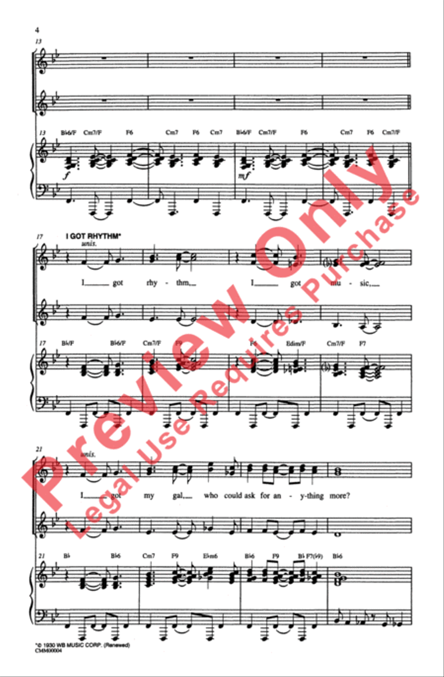 George Gershwin Medley George Gershwin Medley SSA scores gallery preview page 4
