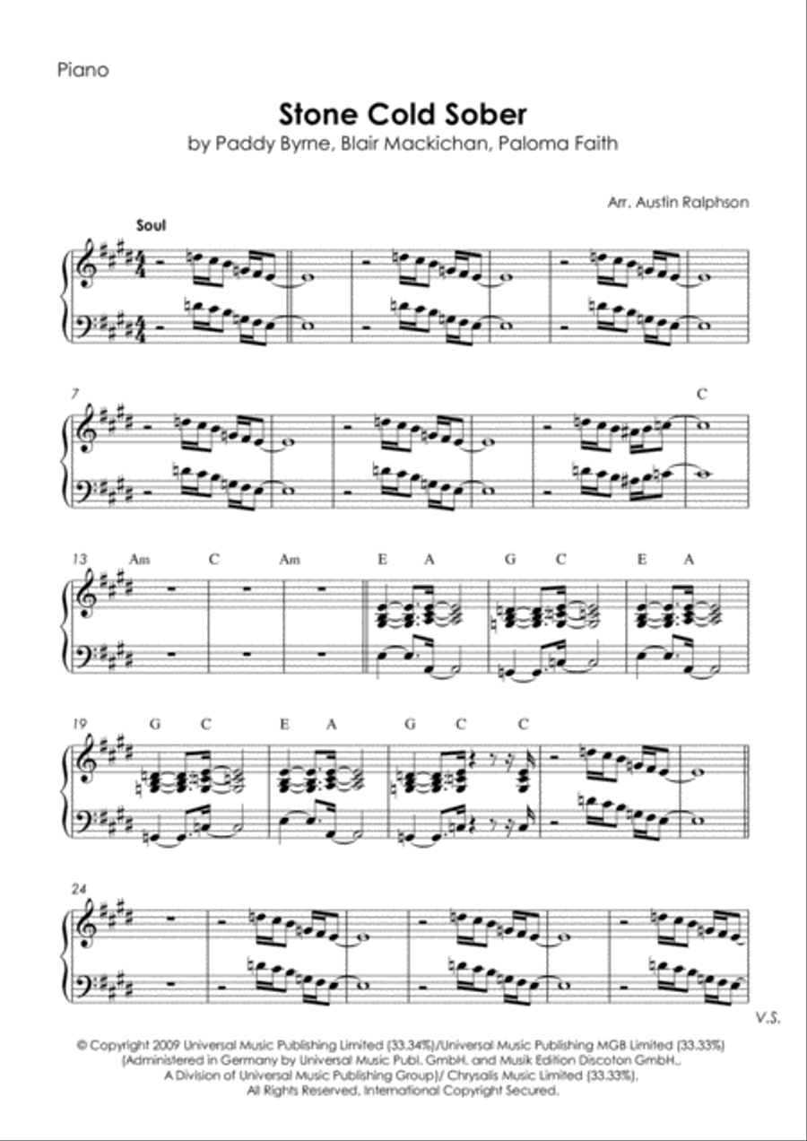 Stone Cold Sober Stone Cold Sober Tenor Saxophone scores gallery preview page 3