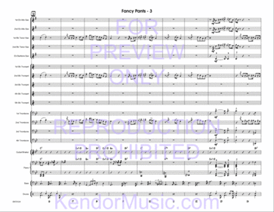 Fancy Pants (Full Score) Jazz Ensemble scores gallery preview page 4