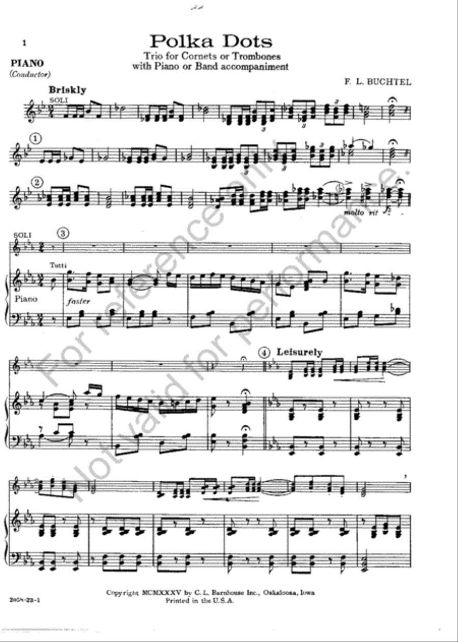 Polka Dots Trumpet scores gallery preview page 2