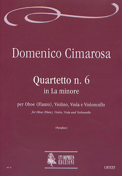 Quartet No. 6 in A Minor for Oboe (Flute), Violin, Viola and Violoncello