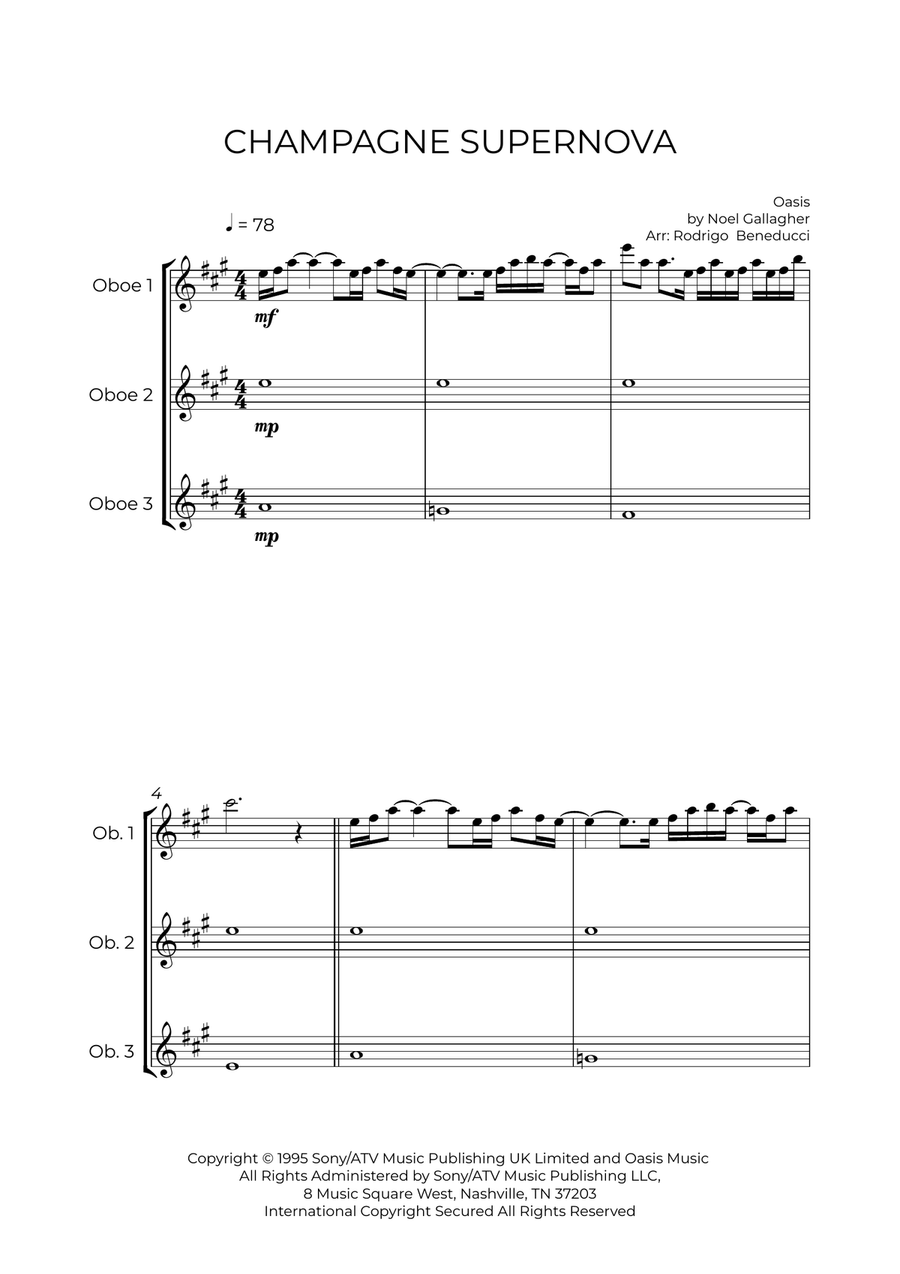 Champagne Supernova Woodwind Trio scores gallery preview page 2
