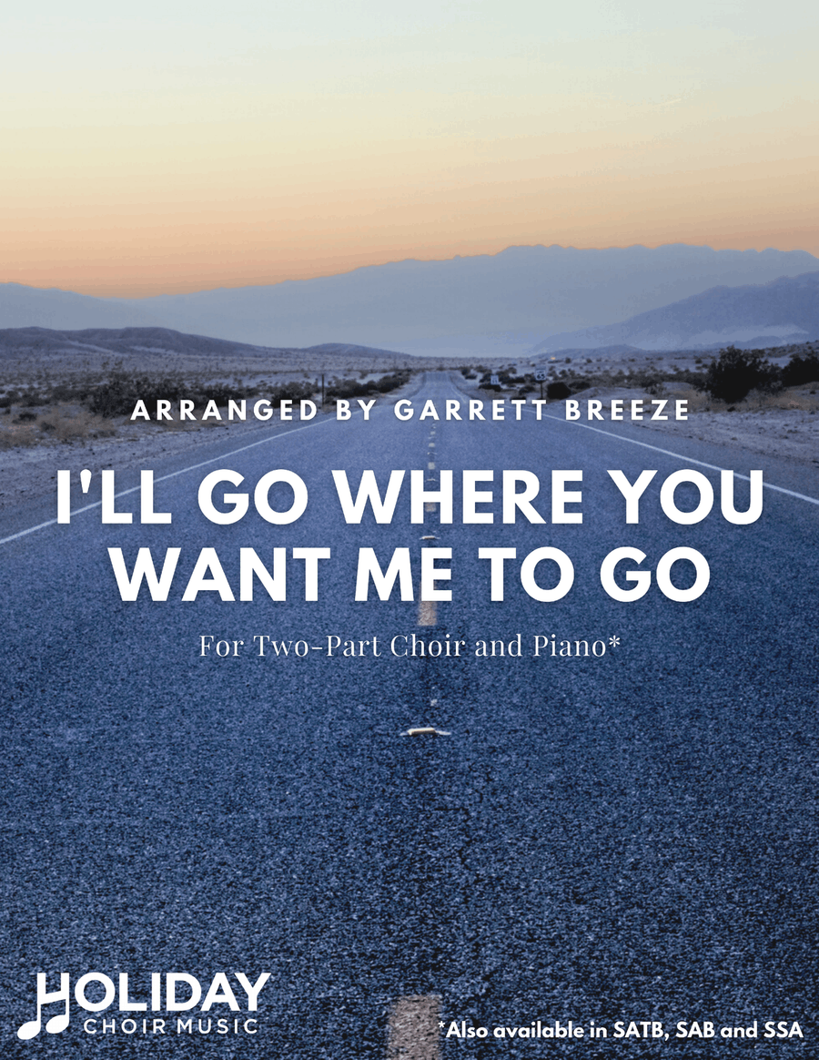 I'll Go Where You Want Me to Go (Two-Part Choir) SA scores gallery preview page 1
