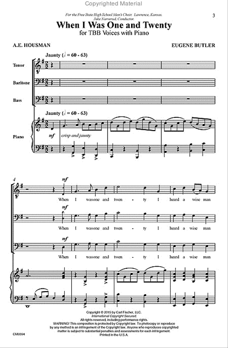 When I Was One and Twenty 3-Part scores gallery preview page 2