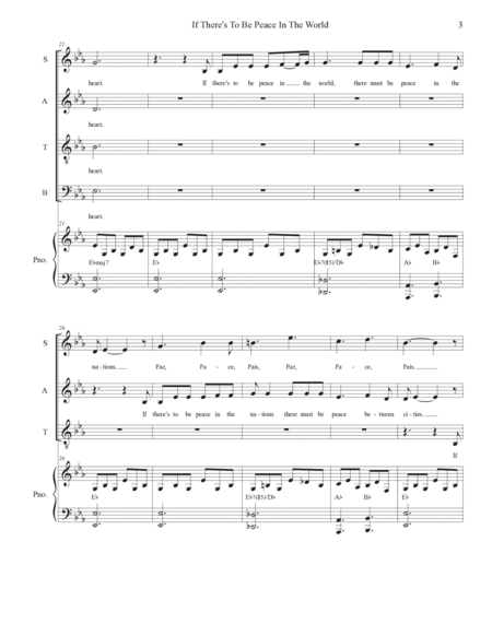 If There's To Be Peace In The World (SATB - Alternate) image number null