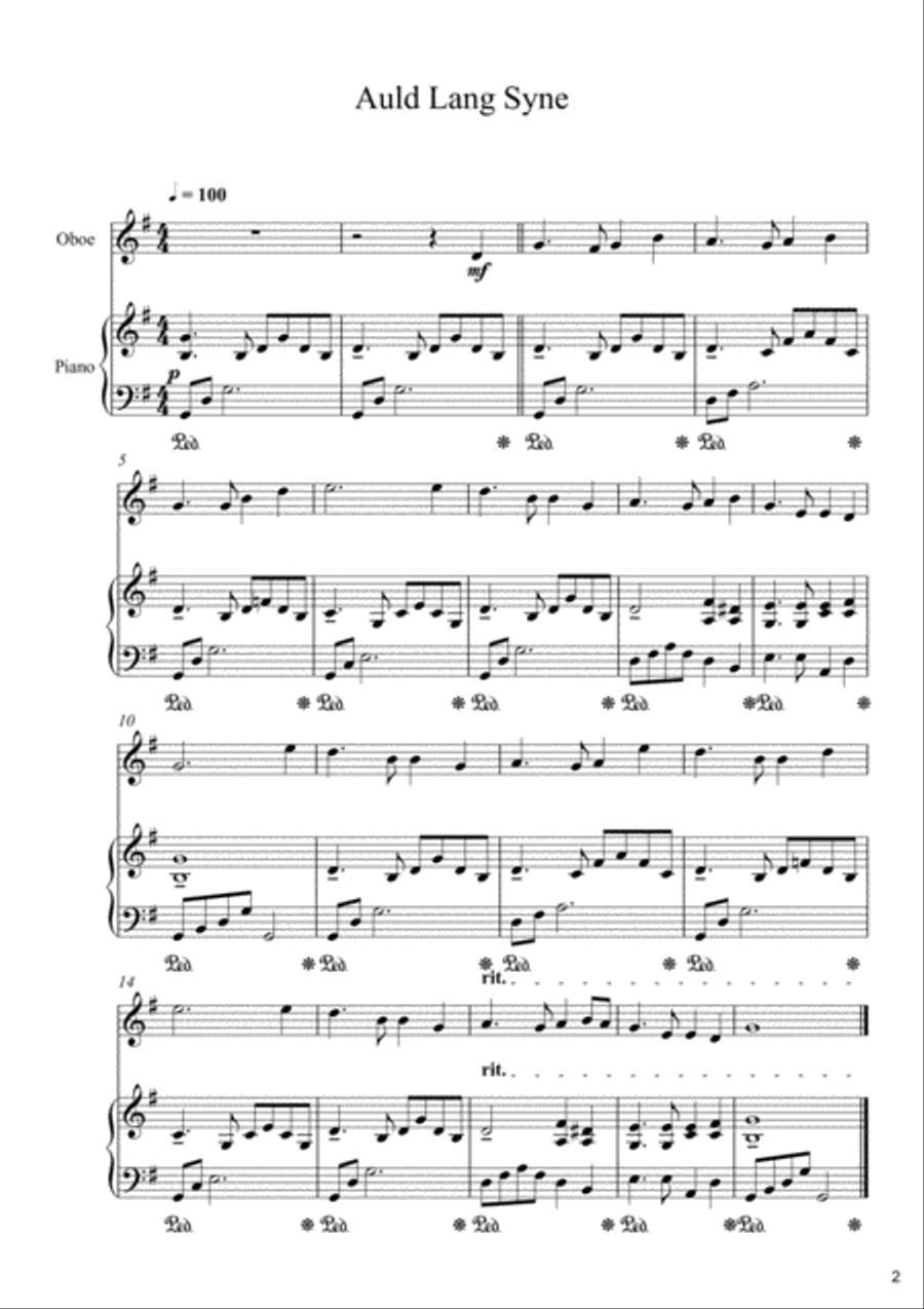 10 Christmas Songs For Oboe & Piano Vol. 2 Piano scores gallery preview page 3