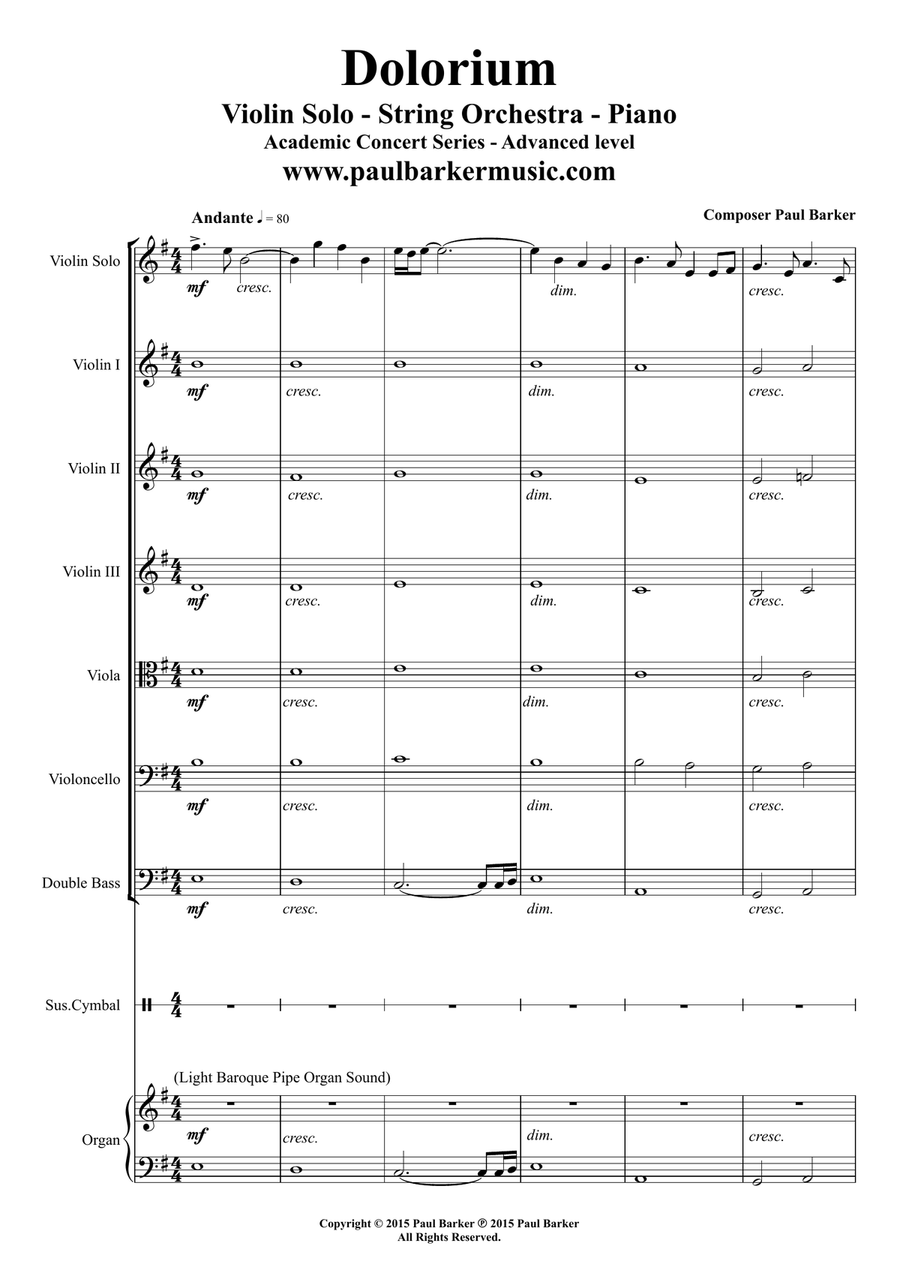 Dolorium String Orchestra scores gallery preview page 2