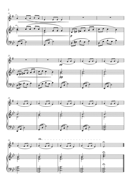 Carol of the Bells (Very Easy/Beginner) (for Alto Sax and Piano) image number null