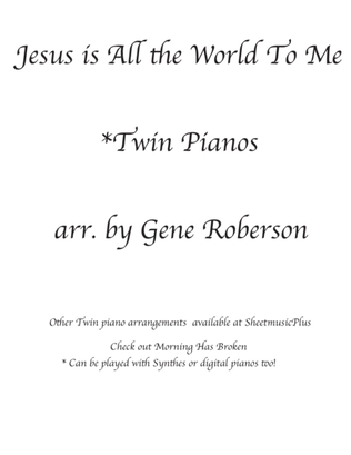 Book cover for Jesus is All the World to Me Twin Piano Duet