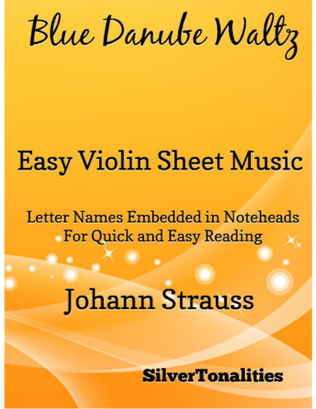 Blue Danube Waltz Easy Violin Sheet Music