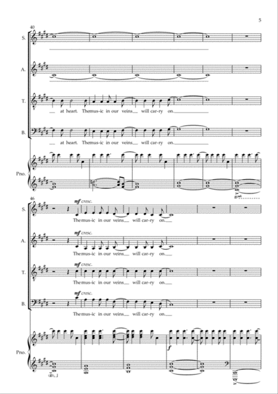 We Will Sing Again 4-Part scores gallery preview page 5