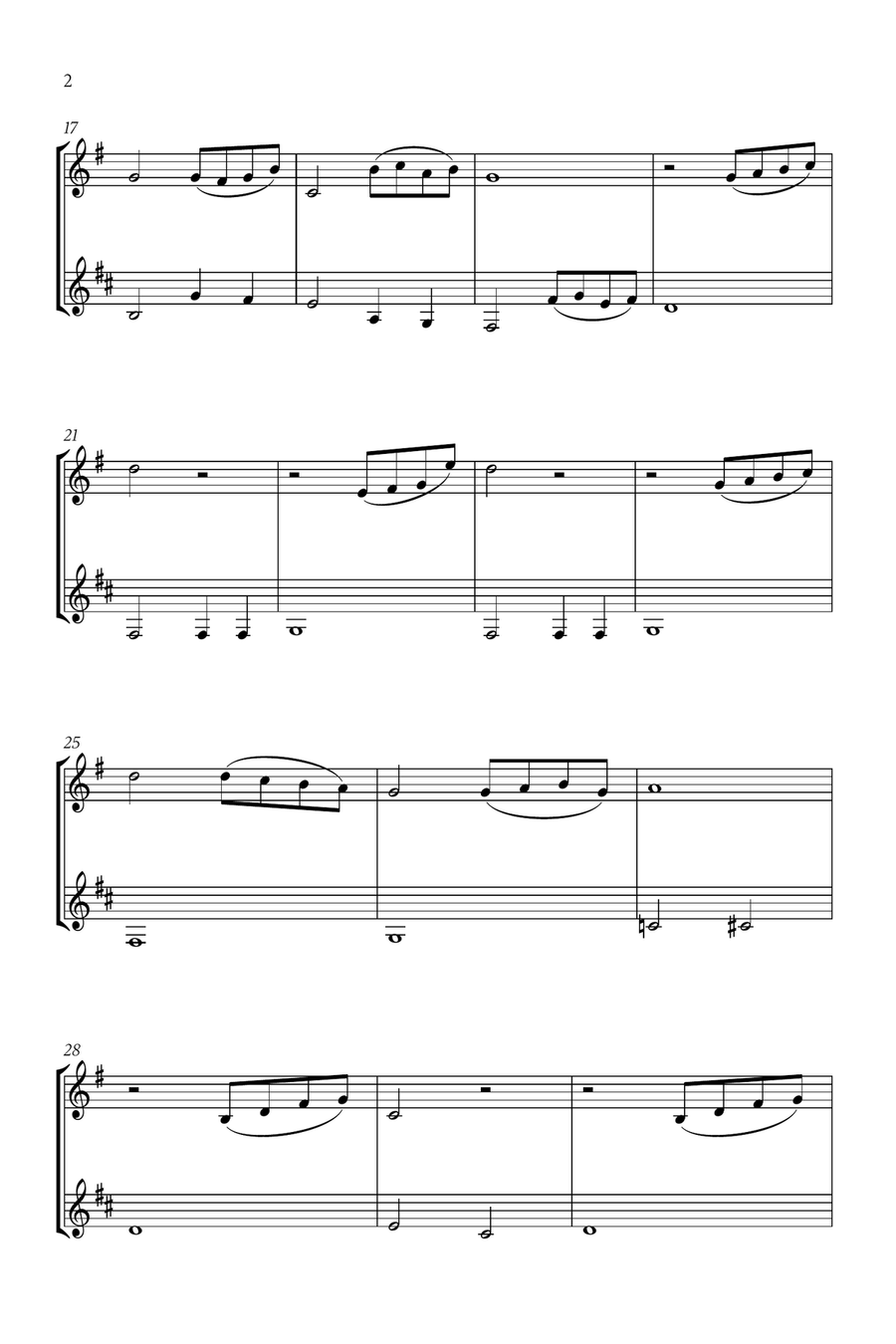 Beauty And The Beast Woodwind Duet scores gallery preview page 2