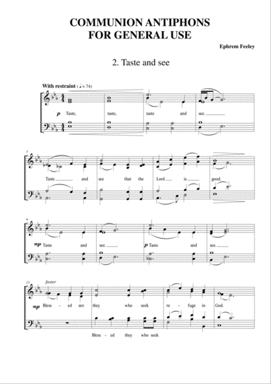 Communion Antiphons for General Use 4-Part scores gallery preview page 4