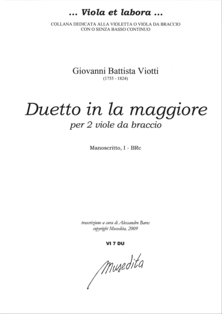Duetto in la maggiore (I-BRc) Violin scores gallery preview page 1