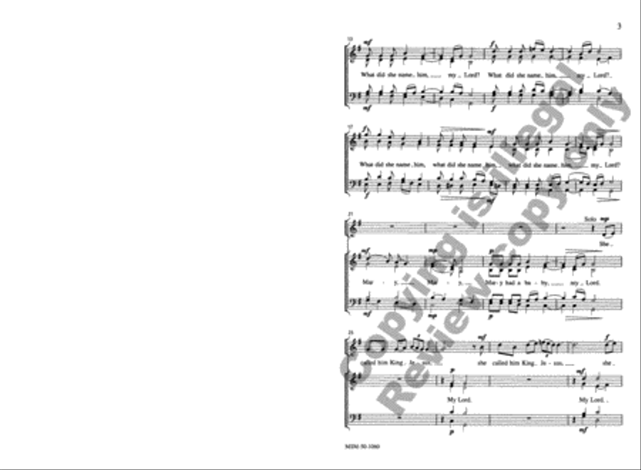 Mary Had a Baby 4-Part scores gallery preview page 3