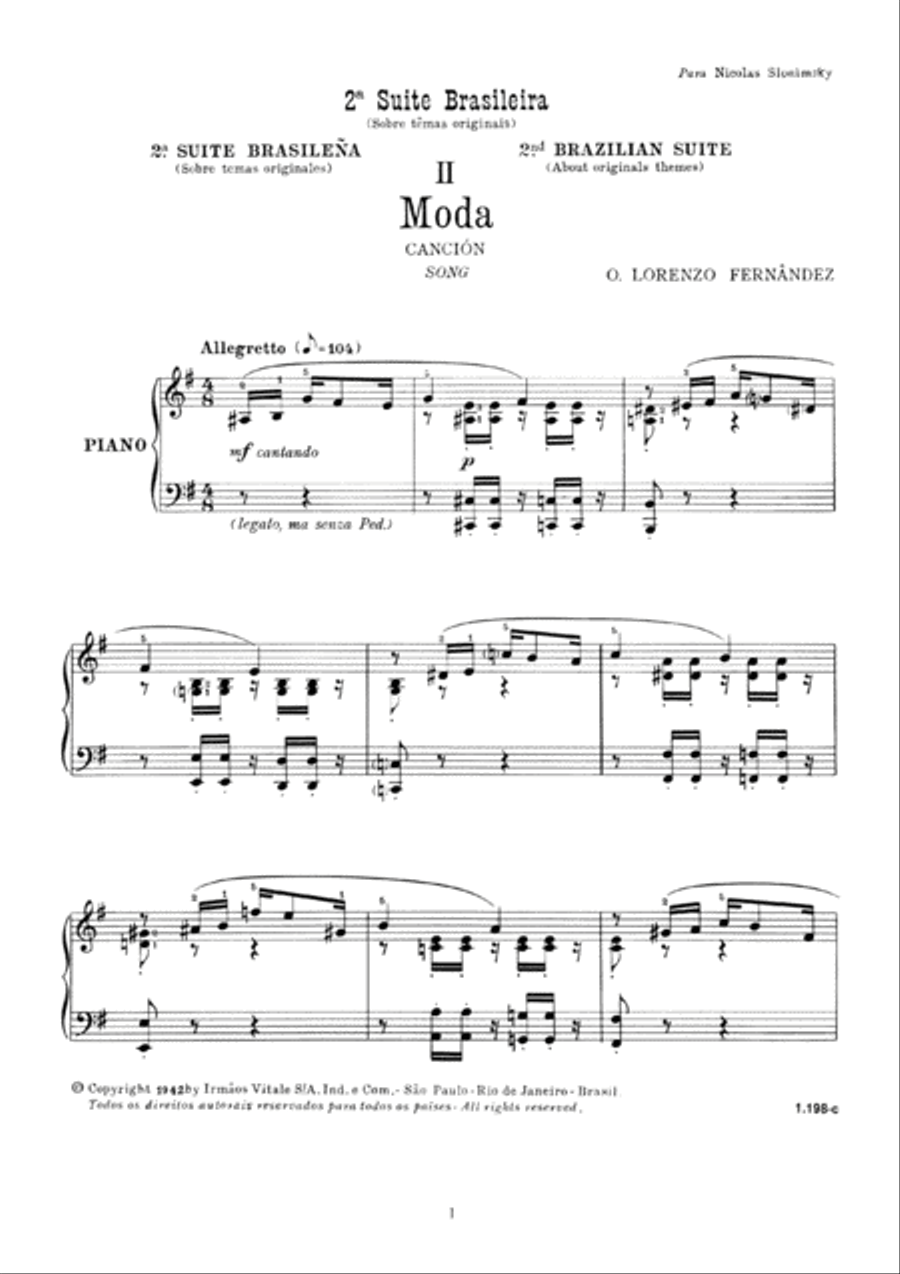 Suite brasileira n.2/2 - Moda Piano Solo scores gallery preview page 3