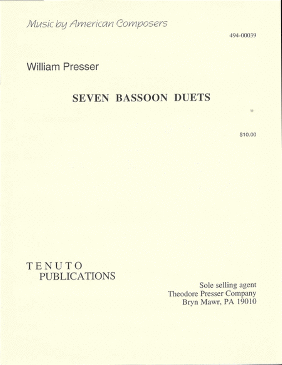 7 Bassoon Duets Woodwind Duet scores gallery preview page 1