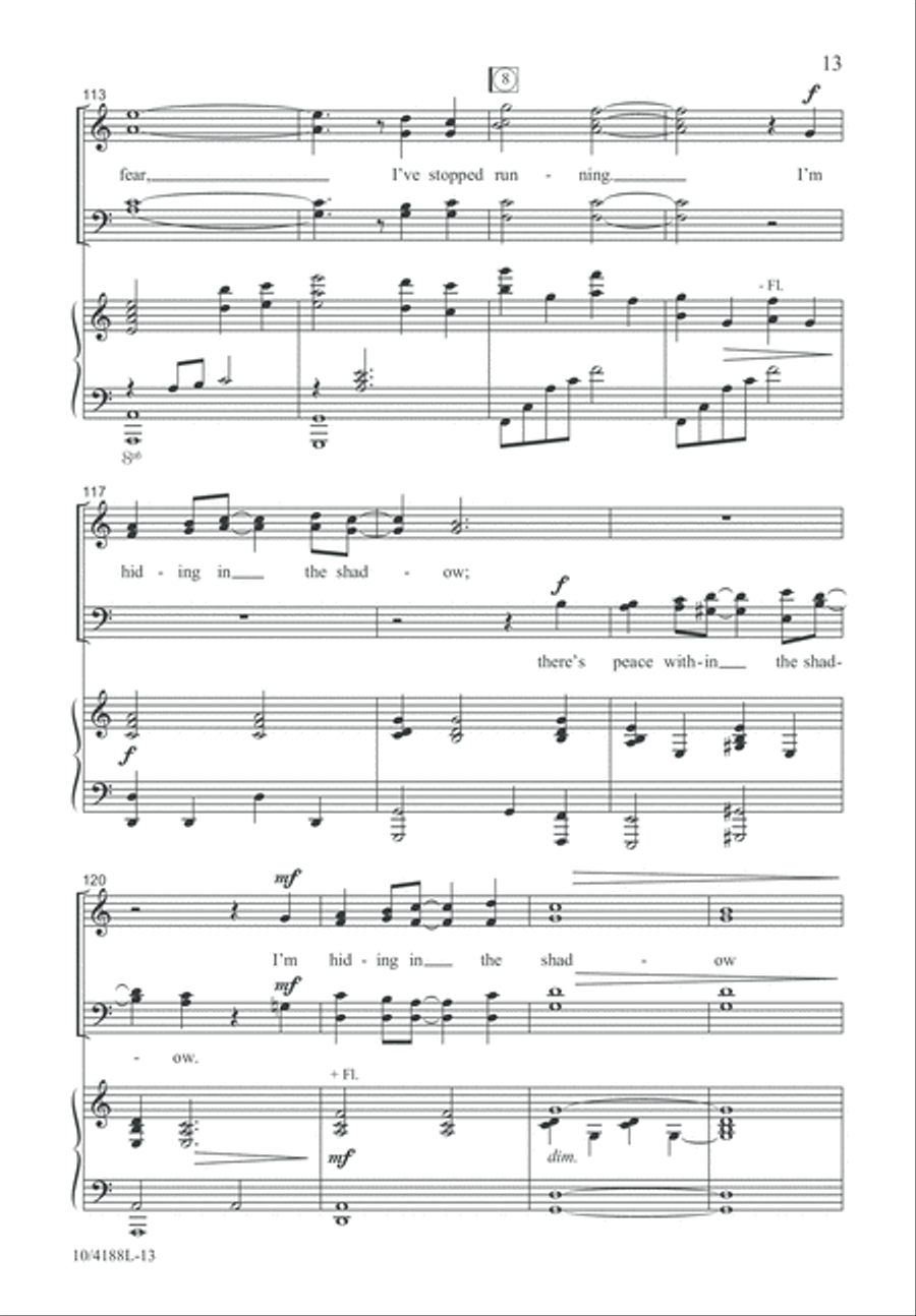 Hiding in the Shadow of God 4-Part scores gallery preview page 14