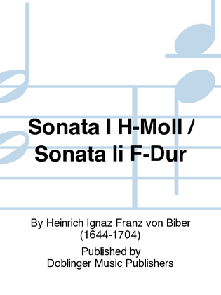 Book cover for Sonata I h-moll / Sonata II F-Dur