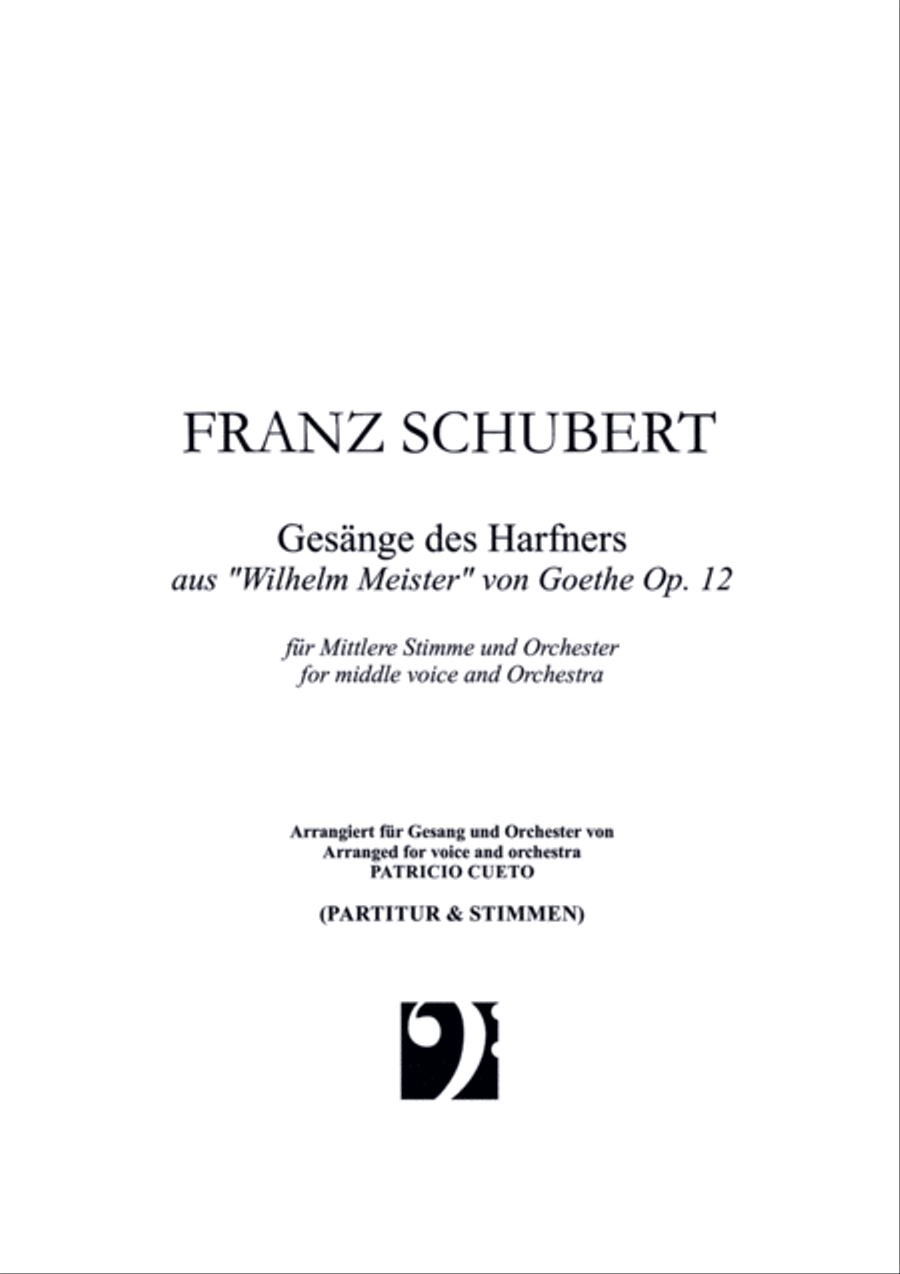 Gesänge des Harfners - for middle voice and orchestra image number null