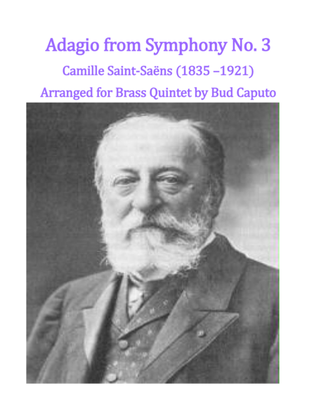 Book cover for Adagio from Sym. No. 3 Camille Saint-Saëns for Brass Quintet