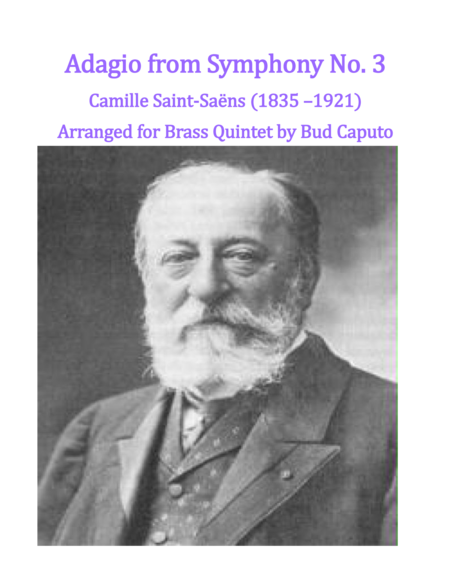Adagio from Sym. No. 3 Camille Saint-Saëns for Brass Quintet image number null