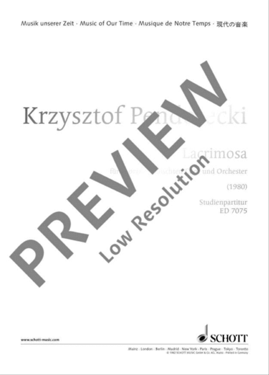 Lacrimosa Lacrimosa 4-Part scores gallery preview page 2