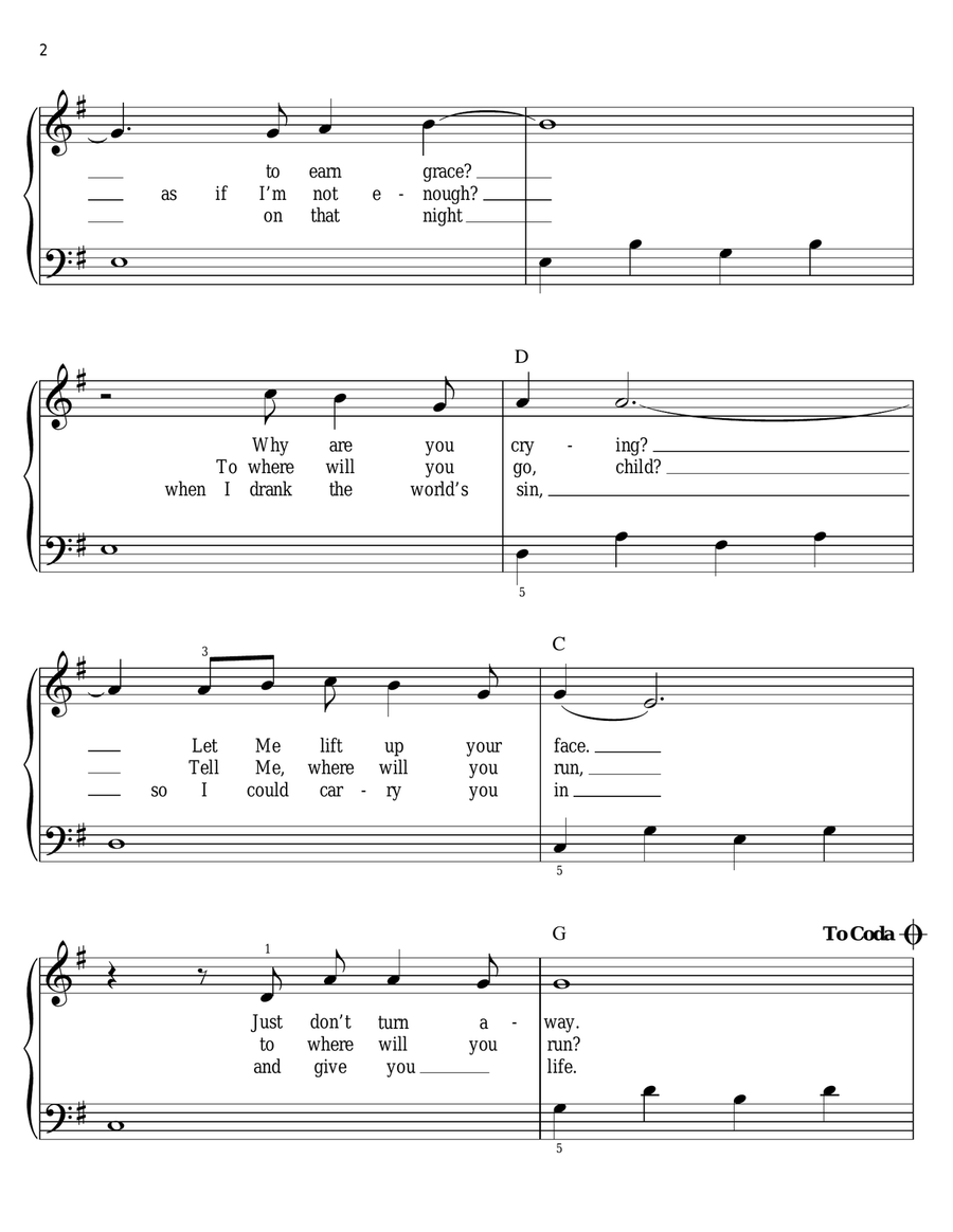 By Your Side By Your Side Easy Piano scores gallery preview page 2
