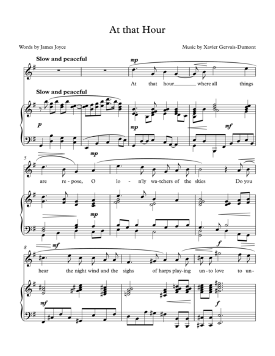 At That Hour Tenor Voice scores gallery preview page 1