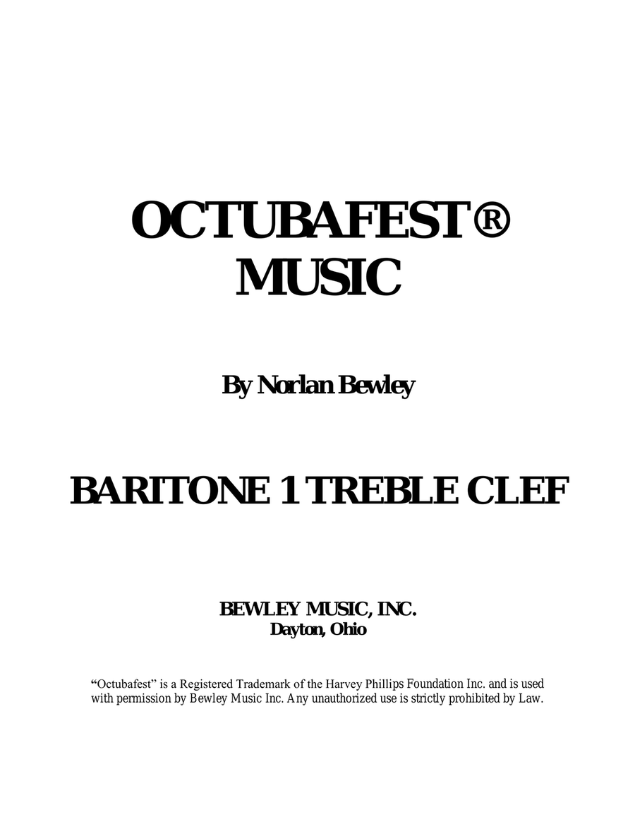 Octubafest Baritone 1 Treble Clef Part Book - Tuba/Euphonium Quartet Baritone Horn TC scores gallery preview page 1