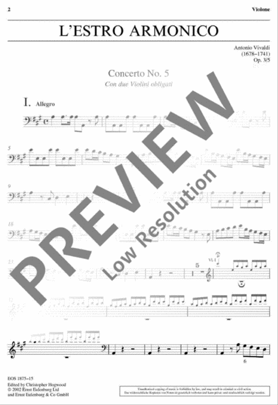 L'Estro Armonico Double Bass scores gallery preview page 2
