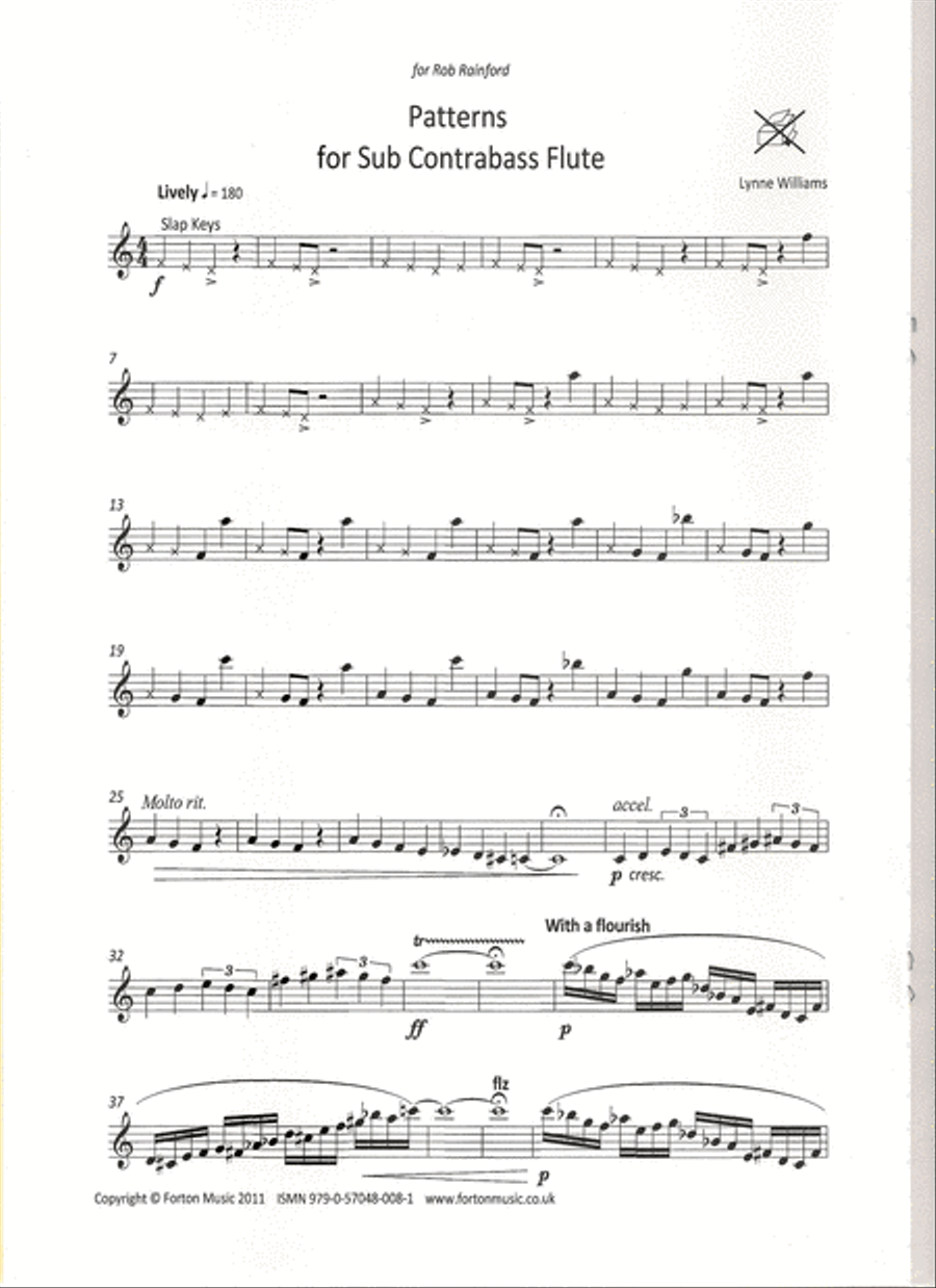 Patterns for Sub Contrabass Flute Flute Solo scores gallery preview page 2