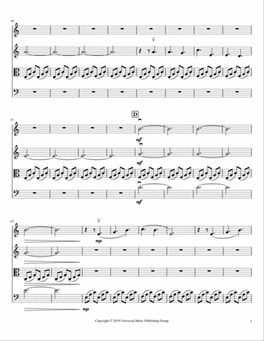 Downton Abbey (theme) Downton Abbey (theme) String Quartet scores gallery preview page 4