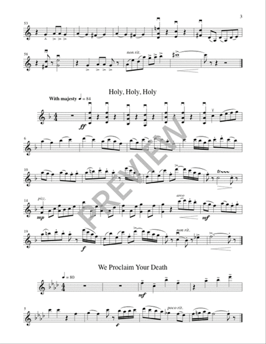 A Community Mass - String edition Flute scores gallery preview page 8