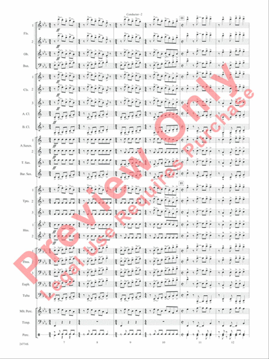 The Magnificent Seven Concert Band scores gallery preview page 5