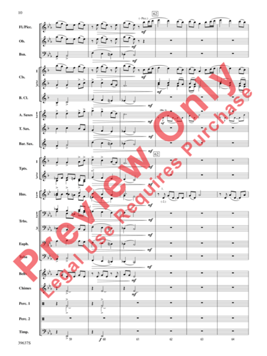 A Blessed Hymn Concert Band scores gallery preview page 11