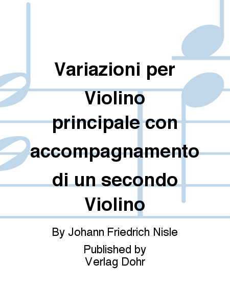 Variazioni per Violino principale con accompagnamento di un secondo Violino
