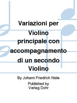 Variazioni per Violino principale con accompagnamento di un secondo Violino