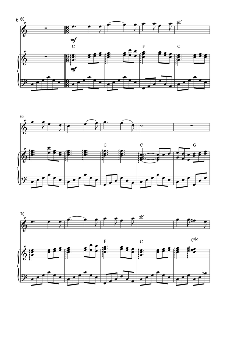 Christmas Medley Violin Solo scores gallery preview page 6