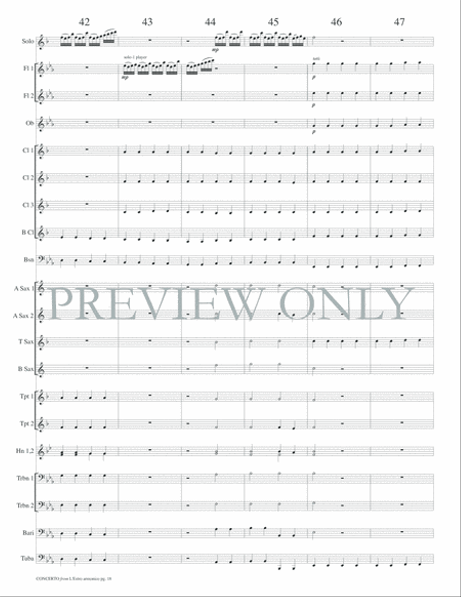 Concerto from L'Estro armonico Concert Band scores gallery preview page 21
