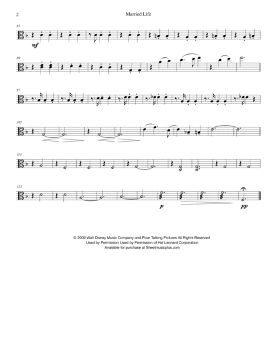 Married Life String Quartet scores gallery preview page 6