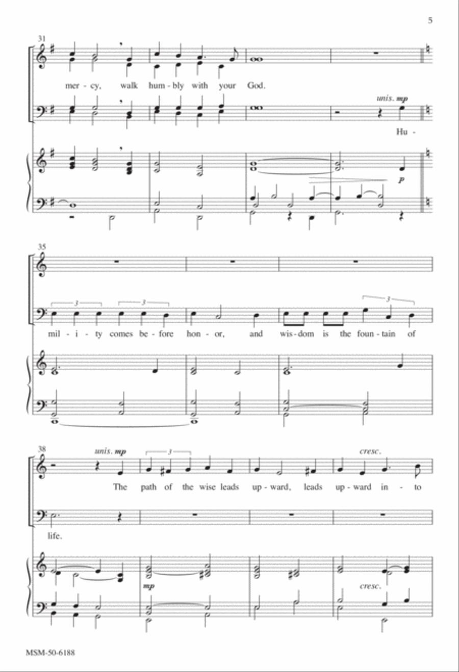What Does the Lord Require of You? 4-Part scores gallery preview page 4